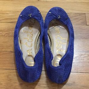 Sam Edelman Felicia 2 Ballet Flats Blue Perforated